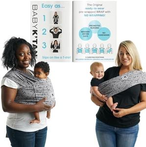 Plus-Size Original Baby K'tan Baby Carrier: #1 Easy Pre-Wrapped, Slip-On, No Rings, No Buckles | 5 in 1 Baby Sling Gift | Hands Free Infant Wrap - Newborn to Toddler up to 35lb Women 22-24, Men 47-52