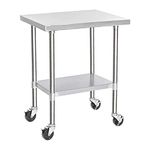 INDIAN DECOR. 55275 Stainless Steel Work Table Food Prep Commercial Grade Worktable - Good for Restaurant, Business, Warehouse, Home, Kitchen, Garage