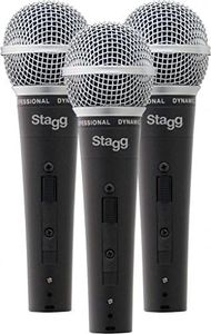 Stagg 3 Professional Dynamic Microphones