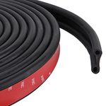 26.25Ft Trunk Bed Rubber Tailgate Seal, Camper Shell Seal Strip Compatible with Pickups, Truck, Automotive.