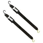 2" x 7' Boat Trailer Tie-Down Straps - 2 Pack | Quick & Effortless Marine Transom Paddle Buckle Strap