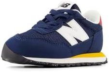 New Balance Kids 237 Bungee Sneaker, NB NAVY/VARSITY GOLD, 5.5 W Toddler (1-4 Years)