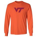 UGP Campus Apparel NCAA Officially licensed College - University Team Color Primary Logo Long Sleeve, Virginia Tech Hokies Orange, Large