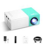 wepvo Projector Mini Portable Outdoor Movie Projectors, LED Pico Video Projector for Home Theater Film Projectors, Compatible with Smartphone/Tablet/Laptop/TV Stick/PS/USB