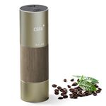 CERA+ Burr Coffee Bean Grinder Electric,Professional Small Espresso Krups Coffee Grinders for Travel Home Use,Gold, CGE01