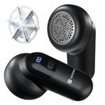 Portronics Lint X Rechargeable Fabric Lint Remover with 6 Stainless Steel Blades, 3 Speed Modes, LED Display, Detachable Lint Container, 70-Min Runtime, Type-C Charging, for Clothes & Car Interiors