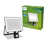 PHILIPS Lois Outdoor Floodlight with Sensor, 50 W, 3000 K, Black