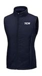 TCA Girls' Excel Runner Lightweight Thermal Running Gilet Bodywarmer with Zip Pockets - Navy Blazer, 12-14 Years