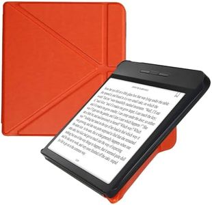 kwmobile Origami Case Compatible with Kobo Libra H2O Case - Slim PU Leather Cover with Stand - Fruity Orange