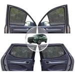 NEODRIFT 'NeoShade' Magnetic Car Sunshades for Jeep Compass (UV Protection, Strong Magnetic Grip, Zipper Design, Temperature & Privacy Control) (Set of 4)