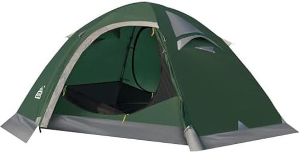 Camppal 2 Person Backpacking Tent, Waterproof 4 Season Tent, Windproof Rainproof Cold Weather Winter Tent for Camping, Hiking, Hunting, Motorbiking, Cycling - Green