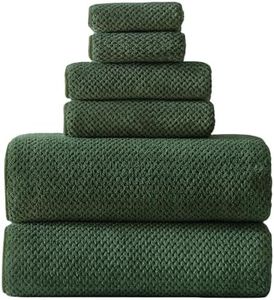 Akzpe 40x80 Inches Bath Sheets Towels for Adults Oversized Bath Towels Extra Large Luxury Super Soft Absorbent Quick Dry Microfiber (Olive Green,6PCS)