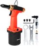 INPANOLS Pneumatic Pop Riveter Gun Hydraulic Air Rivet Tool Kit with 3/32 & 1/8 & 5/32 & 3/16 inch Nosepieces