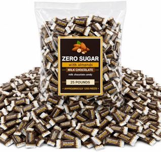 Sugar Free Milk Chocolate with Almonds Snack Size Candy Bars – Individually Wrapped Chocolate Candy