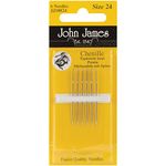 John James Chenille Hand Needles-Size 24 6/Pkg, Silver