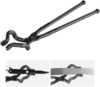 VEVOR Blacksmith Tongs, 463mm Z V-Bit Tongs, Carbon Steel Forge Tongs with A3 Steel Rivets, for Knife Blades, Long Pieces, Circular Forgings, for Beginner and Seasoned Blacksmiths and Bladesmiths