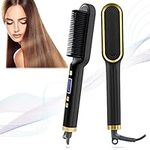 Hair Straightener Brush, Hair Straighteners for Women, Hot Brush for Women, Adjustable Temperature & Anti-Scald, Girl's Gift, Hair Tools for Styling