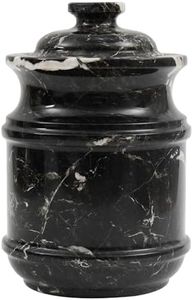 Radicaln Marble Urn 8" Black Handmade Funeral Urn, Cremation Urn for Women and Men - Keepsake for Human Ash Storage