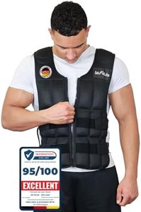 DH FitLife Gilet lesté 20KG pour la musculation, Weighted Vest, Veste lestée Ajustable, Contient 38 poids détachables, Entraînement à la force et l'endurance, Pour course à pied, pompes,tractions