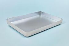 JOWEL Aluminium Rectangle Tray/Sweet Tray/Baking Tray/Bakery Tray/Oven Tray (17.5" L x 13" W x 1.5" H Tray)