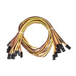 uxcell 12pcs 3-Pin Servo Extension Cable Cord Connectors Lead Wire Male to Male 22AWG 60-Cores Servo Receiver Wire