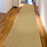 Ottomanson Ottohome Collection Solid Design Rubberback Runner Rug, 80 cm x 300 cm, Beige