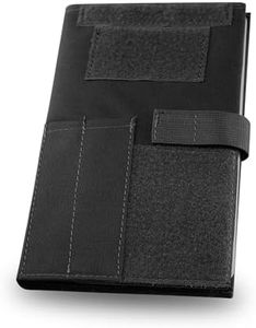 KOSIBATE OCP Military Log Book Cover,5.5”X 8”Army Tactical Notebook(Black,Only Cover)