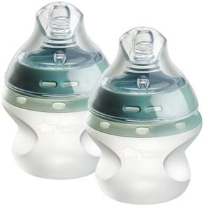 Tommee Tippee Natural Start Anti Colic BPA Free Silicone Baby Bottles, 5oz, Newborn 0+ Months, Silicone Feels Like Mother's Skin, Slow Flow Breast-Like Teat, Pack of 2