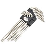 Jetech 9 PCS Tamper-Resistant Torx Star Key Wrench Set, Security Allen Key Wrench Set (with Hole), S2 Steel, Torx Size: TT10, TT15, TT20, TT25, TT27, TT30, TT40, TT45, TT50