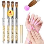 Saviland Kolinsky Acrylic Nail Brush, 4PCS, Strong Absorption Brush Hair