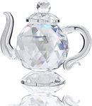 H&D Crystal Teapot Figurine Chinese Collection Ornament Home Office Decor 1.7-Inch