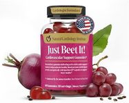 Just Beet It! Beet Root Gummies - Blood Pressure & Circulation Support Beet Gummies - Nitric Oxide Booster with CoQ10 & Grape Seed Extract - Heart Health & Energy for Men & Women - 60 Beet Chews