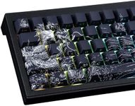 PBT keycaps, 135 Keys Double Shot Keycaps Side Engraved Transparent Keycap Set Cherry Profile Backlit Keycaps for Cherry MX Switch ASIN/ISO Layout Mechanical Keyboard