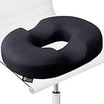 Donut Pillow Hemorrhoid Tailbone Cushion – 100% Memory Foam – Great for Coccyx, Prostate, Sciatica, Bed Sores, Post-Surgery Pain Relief – Orthopedic Firm Seat Pad for Home, Office, Or Car