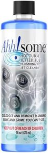 AhhSome Jetted Tub & Bathtub Cleaner, Powerful Spa Bath Cleaning Solution for Jacuzzis & Whirlpools,16 oz (8 Treatments), Professional Grade Septic Safe Solution for Bathtubs, Made in USA