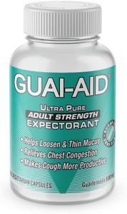 500 Guai-Aid 600mg “Ultra-Pure" Mucus Relief Guaifenesin Veg. Capsules