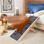 iPetba Dog Ramp for Sofa for Small Dogs - Joint-friendly, Anti-Slip, Folding, Adjustable, Portable, Up to 35 lbs