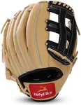Baseball Glove,Baseball Softball Mitt,Ergonomic Design - Comfortable and Durable Mitt for Kids Youth Adults Training and Beginner (Khaki, 11.5 inch)
