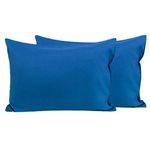 FLXXIE 2 Pack Microfiber Toddler Pillowcases, 14x20 Inches Fits Baby Pillow Sized 12x16, 13x18 or 14x20, Soft and Cozy Small Travel Pillow Covers with Envelope Closure, Royal Blue