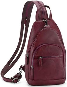 Small Backpack for Women,RAVUO Anti Theft Sling Bag Ladies Backpack Purse Fashion PU Leather Convertible Crossbody Daypack (Burgundy)
