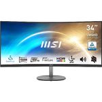 MSI PRO MP341CQ 34-Inch Full HD Computer Monitor - Professional Curved LED Monitor with 100Hz Refresh Rate, Anti-Glare & Anti-Flicker Technology PC Monitor for Desktop, VESA Mount (Black)
