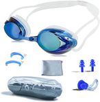 PHELRENA Swimming Goggles, Professional Swim Goggles Anti Fog UV Protection No Leaking for Adult Men Women Kids