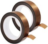 HSDCO 2 Rolls 1/2 Inch x 33 Feet Drawer Glides Tape,Low Friction Tape,Drawer Slide Tape,Drapery Ring Glide Tape,Surface Protection Tape for Wood,Drawer,Cabinet,Curtain (Brown)