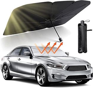 Car Windshield Sunshade Umbrella,Foldable Front Window Sunshade, UV Protection Car Sun Shade Windshield Umbrella with 2 Side Window Suns,Car Windshield Cover 55"X31"for Most Car