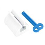 Rolling Tube Toothpaste Squeezer Novel Rotate Handle Dispenser Super Convenient Saver Multipurpose Sucker Easy Plastic Stand Holder for Bathroom(Blue)