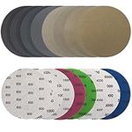 32PCS 125mm Round Sanding Discs, Hook and Loop 600/1000/1500/2000/3000/4000/5000/7000 Mixed Grits, Sandpaper Disk Assorted Set in Sanding and Polishing for Electric Grinder Accessory