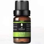 KRIAA Goodness Tea Tree Essential Oil 10ml Pure & Organic for Aromatherapy Skin Hair Nail Foot Soak Make Shampoo Perfume Cream Face or Body Wash Soap Cream & Spray Diffuseur Travel Essentials