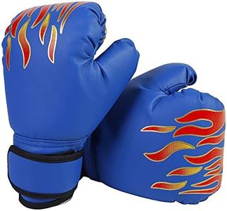 Kids Boxing Gloves Punching Gloves Sparring Training Gloves Junior Mitts Unisex Blue