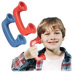 Novelty Place 2 Pack Whisper Phones Speech Therapy Toys for Reading & Auditory Feedback - Improve Fluency, Comprehension & Pronunciation- Hear Myself Sound Phone (Blue and Red)