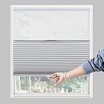 Persilux Custom Size Cordless Cellular Shades Top Down Bottom Up Pleated Window Shades 100% Blackout Blinds Thermal Window Blinds Waterproof Honeycomb Shades for Indoor Windows White